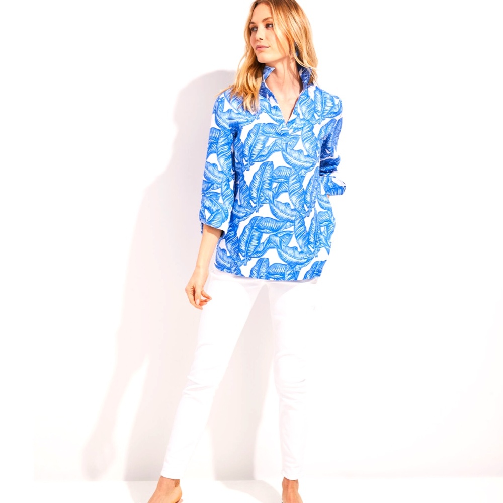 NWT VINEYARD VINES Vivid Blue and White Top Size M